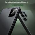 Samsung Galaxy S25 Ultra Qialino Smart View Läppänahkakotelo - Vihreä