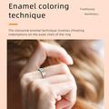 R18 Elegantti emali Smart Ring - Koko: 19.8mm