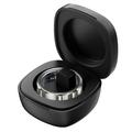 R9 Premium ruostumattomasta teräksestä Älysormus latauskotelolla - Koko: 10/19.8mm - hopea