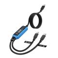 RELIFE XA7 2-in-1 USB-C -pikalatauskaapeli digitaalisella näytöllä - musta