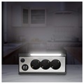 REV Light Jatkojohto USB ja LED Valolla - Hopea / Musta
