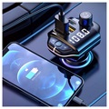 RGB Bluetooth FM Lähetin / Nopea Autolaturi ZTB-A10 - 20W - Musta