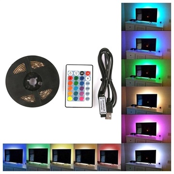 RGB Koristeltu LED-Värinauha 16 Värillä - 5m