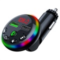 RGB LED Bluetooth FM-lähetin ja Autolaturi F13 2x USB:llä