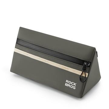 ROCKBROS 1.3L kolmio polkupyörän etupalkki laukku polyesteri säilytyspussi pyöräilyyn - armeijan vihreä