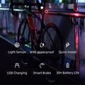 ROCKBROS Q3 Sensing Auto On/Off Polkupyörän valo Bike Taillight Vedenpitävä USB LED-pyöräilyvalo yöajeluun - musta