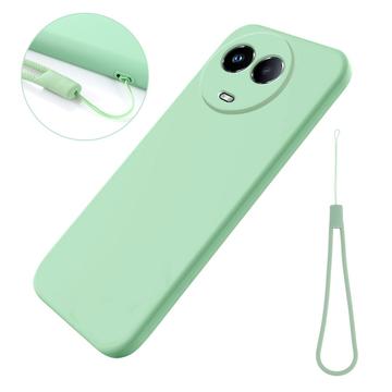 Realme 11/11x Nestemäinen Silikoni Suojakuori - Vihreä