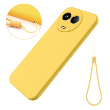 Realme 11/11x Nestemäinen Silikoni Suojakuori - Keltainen