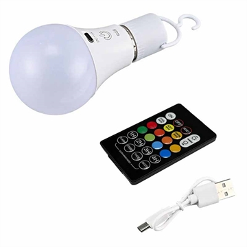 Ladattava RGB-lamppu kaukosäätimellä ja ajastimella varustettuna