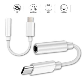 Reekin korkealaatuinen USB-C / 3.5mm sovitin - Valkoinen