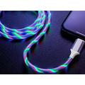 Reekin LED Floating RGB 3-in-1 -kaapeli - MicroUSB, Lightning, USB-C - 1m
