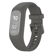 Garmin Vivosmart 5 Vaihto Silikonihihna Integroidulla Kehyksellä - Harmaa