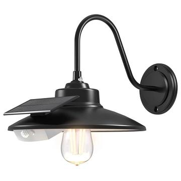 Retro-aurinkopaneelin valo Edison-tyylisellä LEDillä ja liiketunnistimella varustettuna
