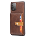 Samsung Galaxy A53 5G Retro Style Kotelo Lompakolla - Ruskea