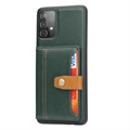 Samsung Galaxy A53 5G Retro Style Kotelo Lompakolla - Vihreä