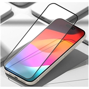 iPhone 15 Pro Ringke TG Näytön Peittävä Panssarilasi - 9H - Case Friendly - Musta Reuna