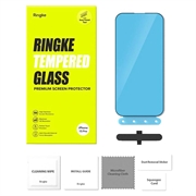 iPhone 15 Pro Ringke TG Näytön Peittävä Panssarilasi - 9H - Case Friendly - Musta Reuna