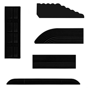 Robottipölynimurin oviportaan ramppi Roborockille, Roomballe, Xiaomille, Ecovacsille jne. - Musta