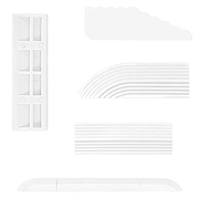 Robottipölynimurin oviportaan ramppi Roborockille, Roomballe, Xiaomille, Ecovacsille jne. - Valkoinen