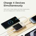 Rock P90 20000mAh:n varavirtalaturi, mukana USB-C- ja Lightning-kaapelit - valkoinen