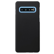 Samsung Galaxy S10 Kumipäällysteinen Muovikuori - Musta
