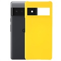 Google Pixel 6 Pro Kumipinnoitettu Muovikuori - Keltainen