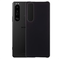 Sony Xperia 1 III Kumipäällysteinen Muovikuori - Musta