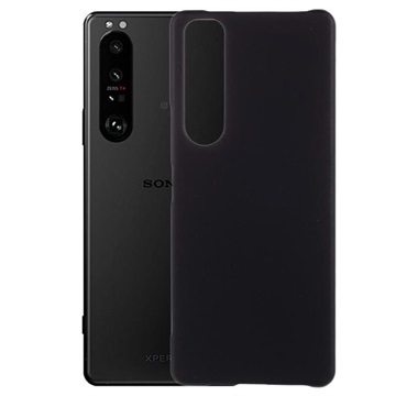 Sony Xperia 1 III Kumipäällysteinen Muovikuori - Musta