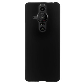 Sony Xperia Pro-I Kumipäällysteinen Muovikuori - Musta