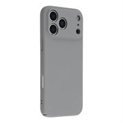iPhone 18 Pro Max Kumipäällysteinen Muovikuori - Vaaleanharmaa