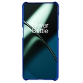 OnePlus 11 Kumipäällysteinen Muovikuori - Sininen
