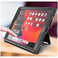 Rugged Sarja iPad 10.2 2019/2020/2021 Hybridikotelo Jalustalla - Musta