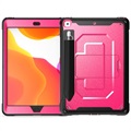 Rugged Sarja iPad 10.2 2019/2020/2021 Hybridikotelo Jalustalla - Kuuma Pinkki