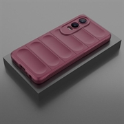 OnePlus Nord CE4 Lite/Oppo K12x Rugged TPU Suojakuori - Viininpunainen