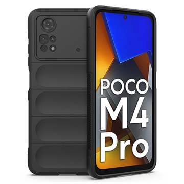 Rugged Sarja Xiaomi Poco M4 Pro TPU Suojakuori - Musta