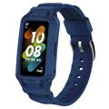 Rugged TPU Suojakotelo Hihnalla - Honor Band 6, Huawei Band 6, Huawei Band 7 - Sininen