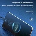 S38N Slim 10000mAh Powerbank USB-C- ja Lightning-kaapeleilla - 22.5W - Musta