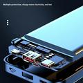 S38N Slim 10000mAh Powerbank USB-C- ja Lightning-kaapeleilla - 22.5W - Musta