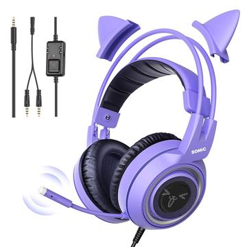 SOMIC G951S E-Sports Gaming Headphone 3.5mm langalliset kuulokkeet - violetti