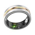 SR03 Ultra-ohut monitoiminen älysormus - koko: 8/18.2mm - Kultainen keskiosa / hopea