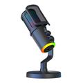 SU9 RGB-pelimikrofoni USB-mikrofoni, jossa on pop-suodatinverkko - musta