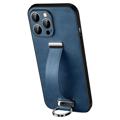 Sulada Fashion iPhone 14 Pro Max Hybridikotelo Rannehihnalla - Sininen