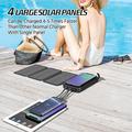 SY-L3S4W 16000mAh Solar Power Bank USB-, USB-C- ja Lightning-kaapeleilla - 20W PD - Musta