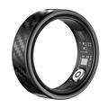 SY02 Hiilikuitukuvioinen älysormus - Koko: 19.9mm - Musta