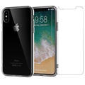 Saii 2-1:ssä iPhone X/XS TPU Suojakuori & Panssarilasi