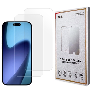 iPhone 17 Air Saii 3D Premium Karkaistu Panssarilasi - 9H - 2 Kpl.