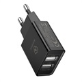 Saii Amorus 2 x USB-Seinälaturi - 12W - Musta