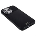 Saii Hiilikuitu iPhone 13 Pro Max TPU Kotelo - Musta