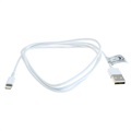 Saii Lightning / USB-kaapeli - iPhone, iPad, iPod - 1m - Valkoinen