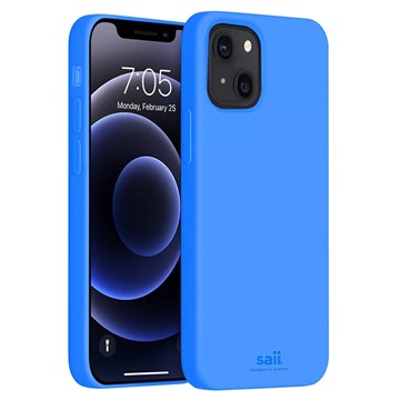 Saii Premium iPhone 13 Liquid Silicone Suojakuori - Sininen